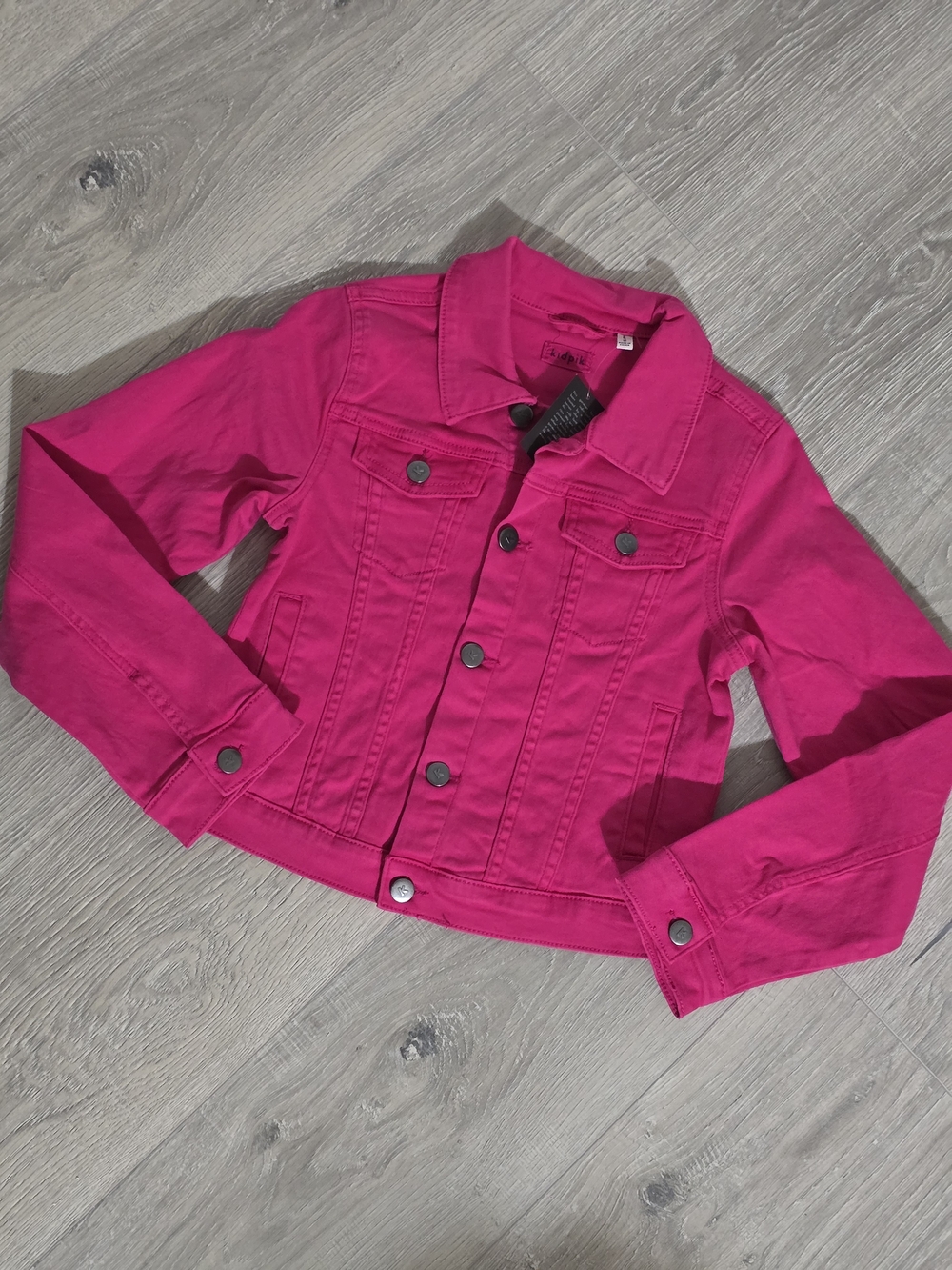 kidpik Hot Pink Denim Jacket for Kids